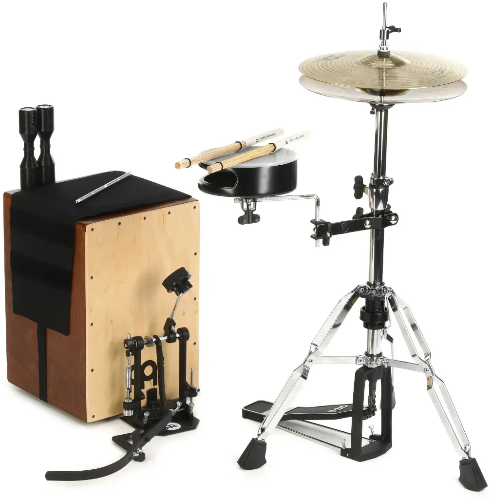 Cajón Meinl con Set de Percusiones
