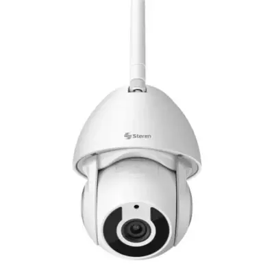 Cámara de seguridad Steren Wi-Fi / Ethernet 3 MPX robotizada con seguidor de movimiento para exterior