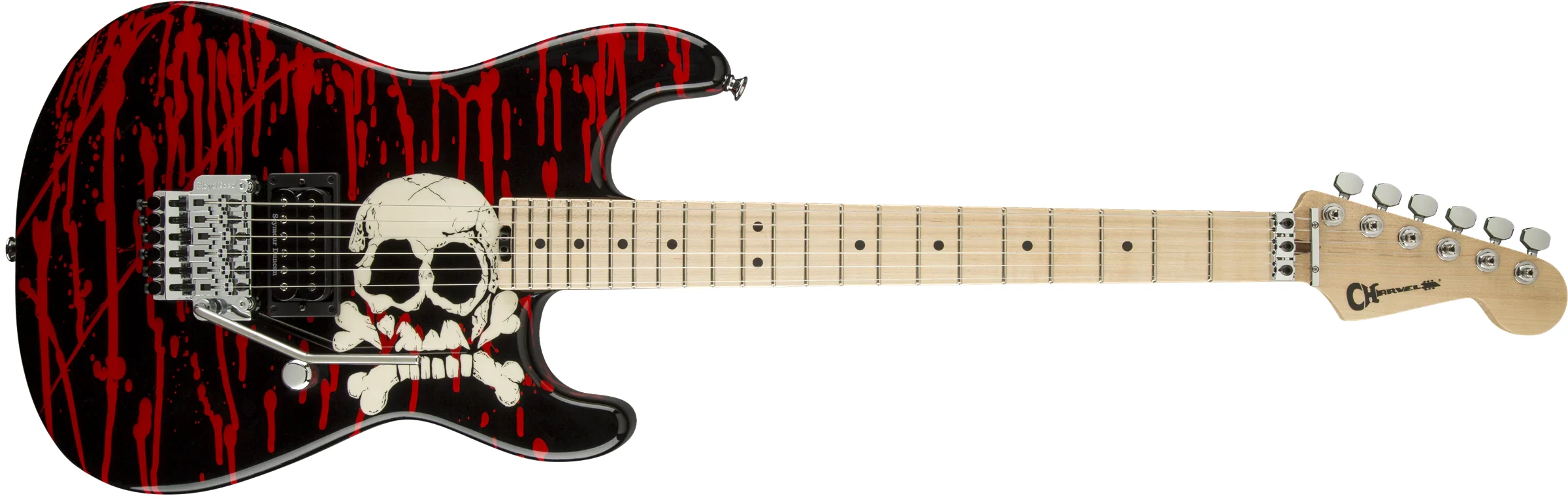 Guitarra eléctrica Charvel Warren Demartini Signature Pro Mod Blood and Skull