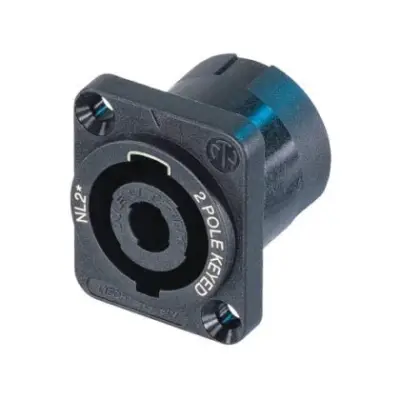 Conector Neutrik NL2MP Speakon 2 Polos Chasis Hembra