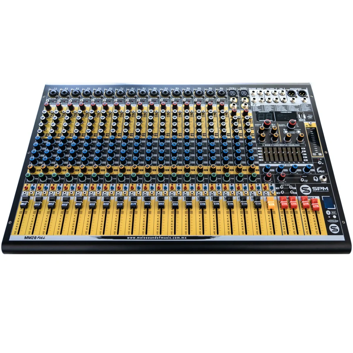 Consola Análoga Melo MM20 Full de 20 Canales con Conexión Bluetooth