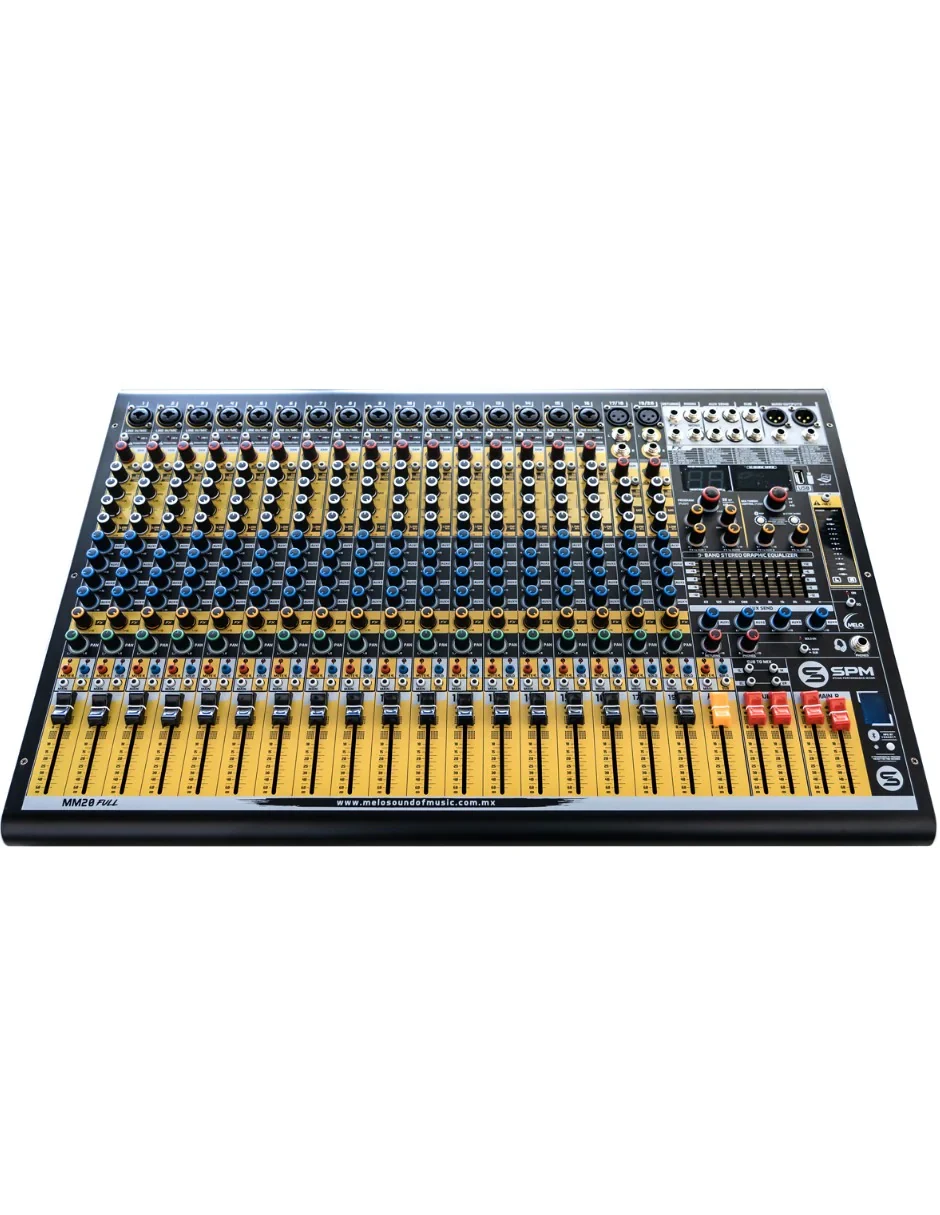 Consola Análoga Melo MM20 Full de 20 Canales con Conexión Bluetooth - Imagen 3