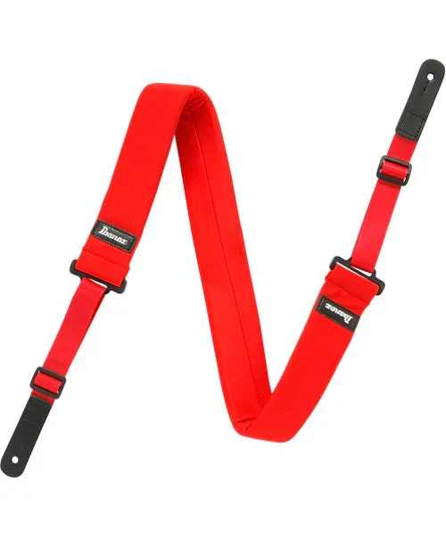 Correa Acolchada para Guitarra y Bajo Ibanez Powerpad Color Rojo