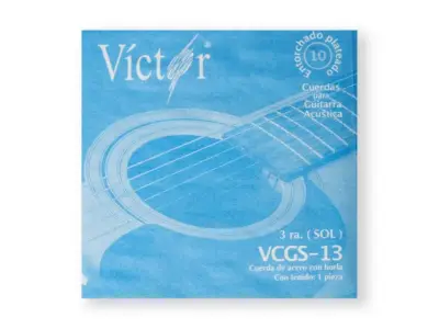 Cuerda 3A para Guitarra Acústica Victor con Borla 13
