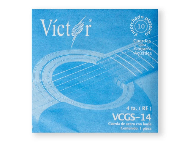 Cuerda 4A para guitarra acústica Victor acero con borla