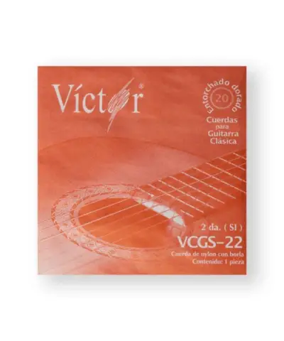Cuerda para guitarra acústica de nylon negra Victor