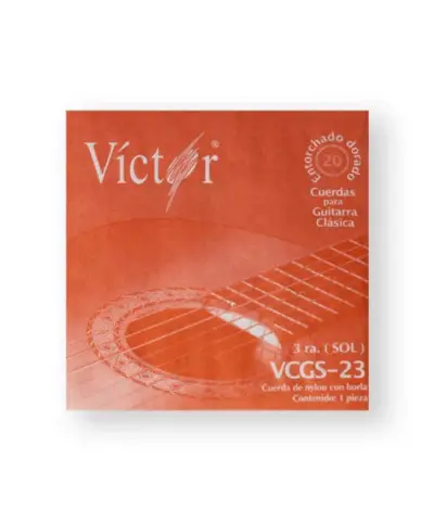 Cuerda para guitarra de nylon negro Victor