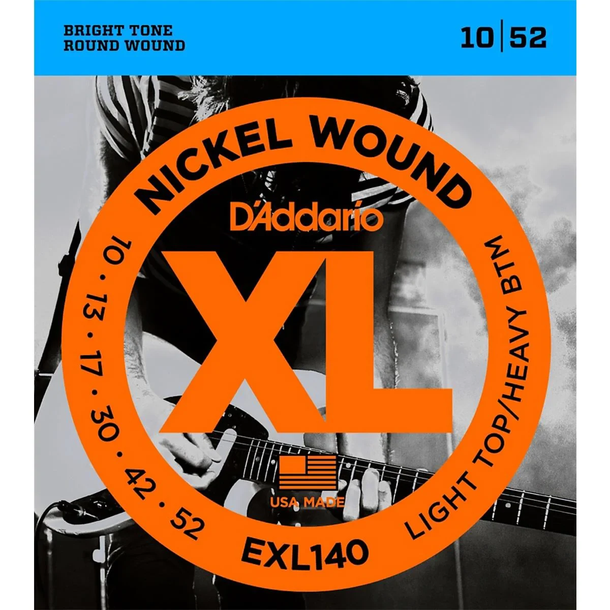 Cuerdas D'Addario EXL140 Nickel 10-52 para guitarra eléctrica