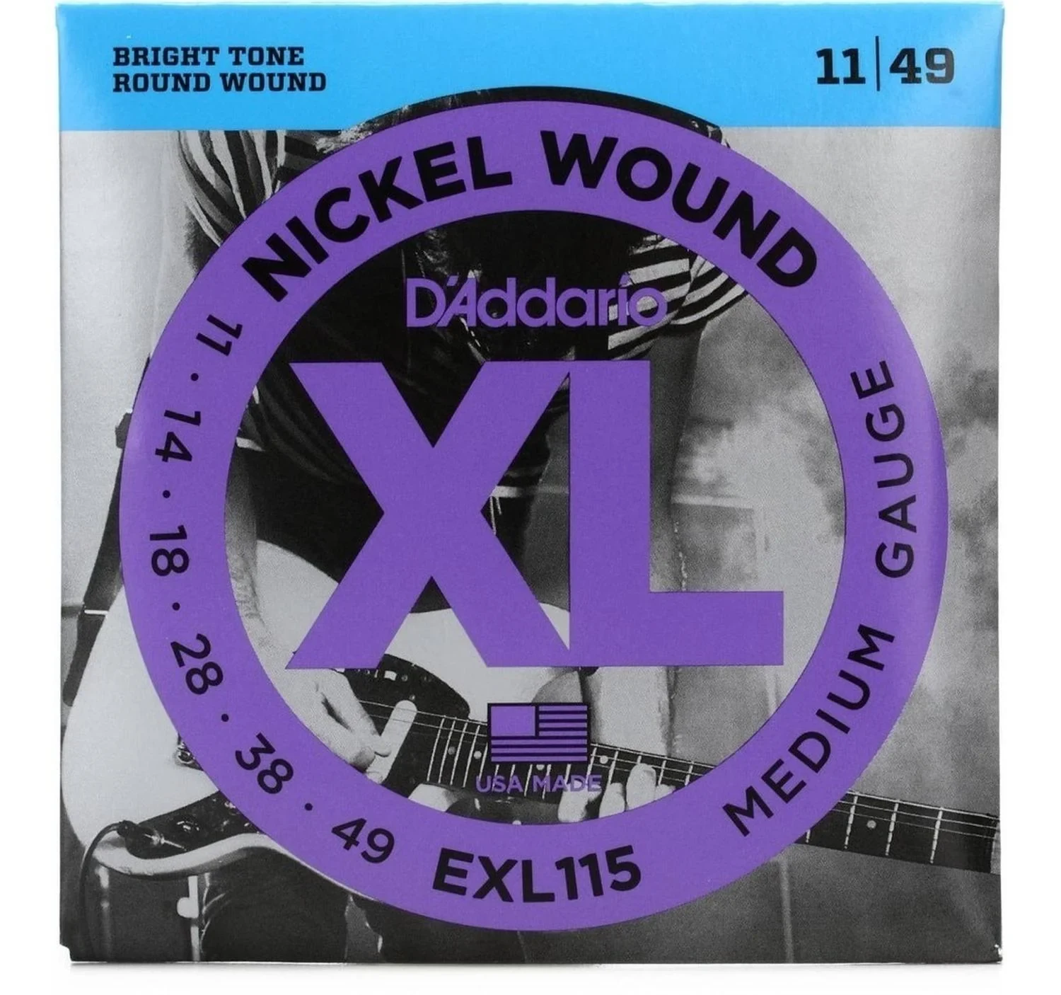 Cuerdas para guitarra eléctrica D'Addario EXL115 11-49