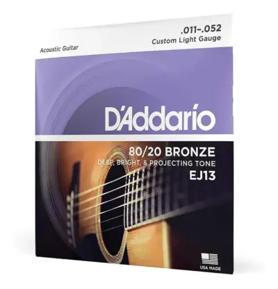 Cuerdas para Guitarra Electroacústica D'Addario EJ13 Bronze 80/20
