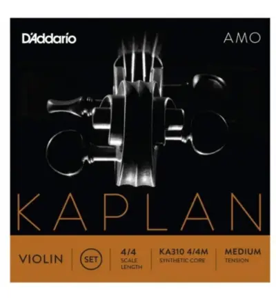 D'Addario Kaplan Amo KA310 Juego de Cuerdas para Violín 4/4 Tensión Media