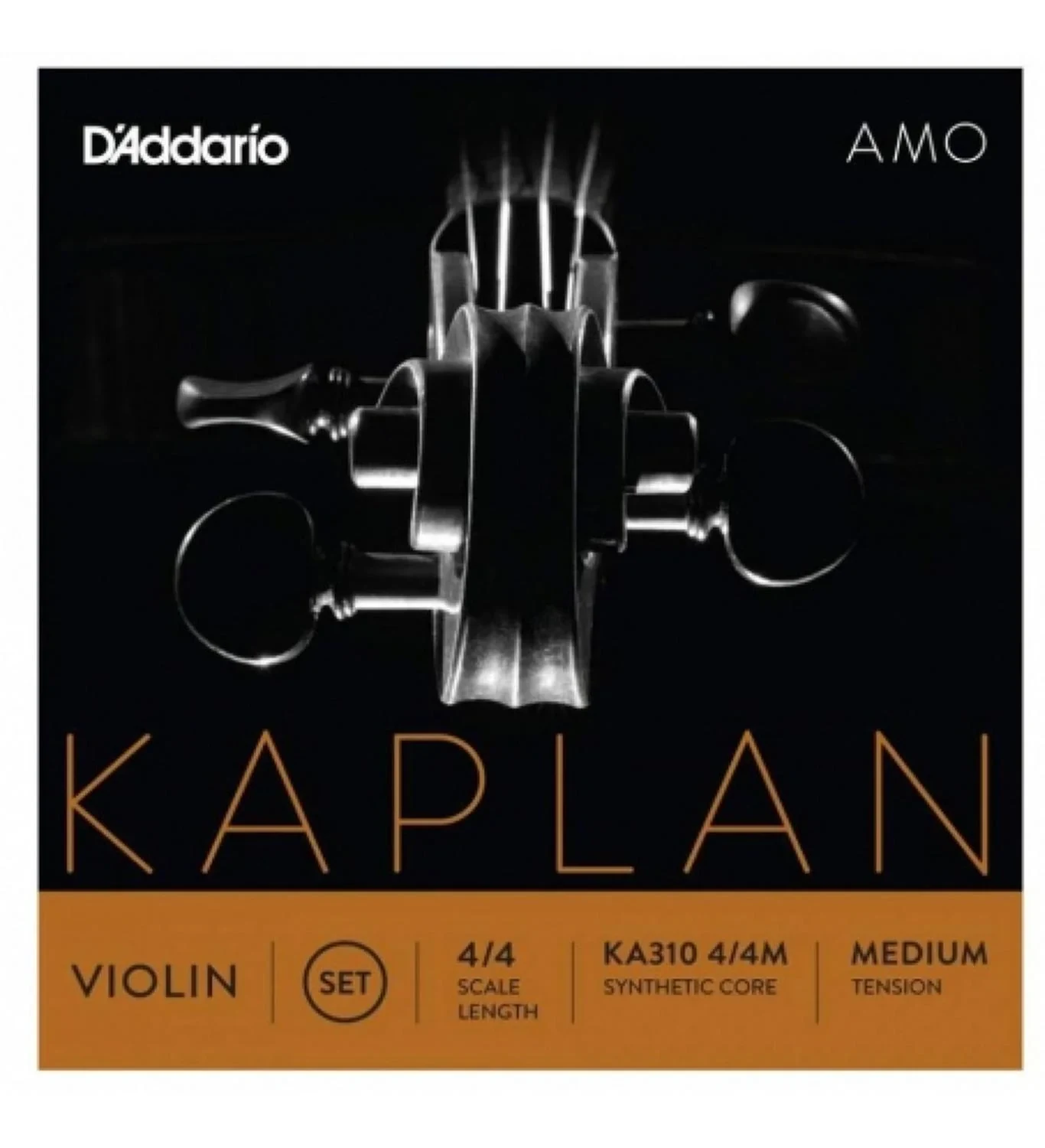 D'Addario Kaplan Amo KA310 Juego de Cuerdas para Violín 4/4 Tensión Media