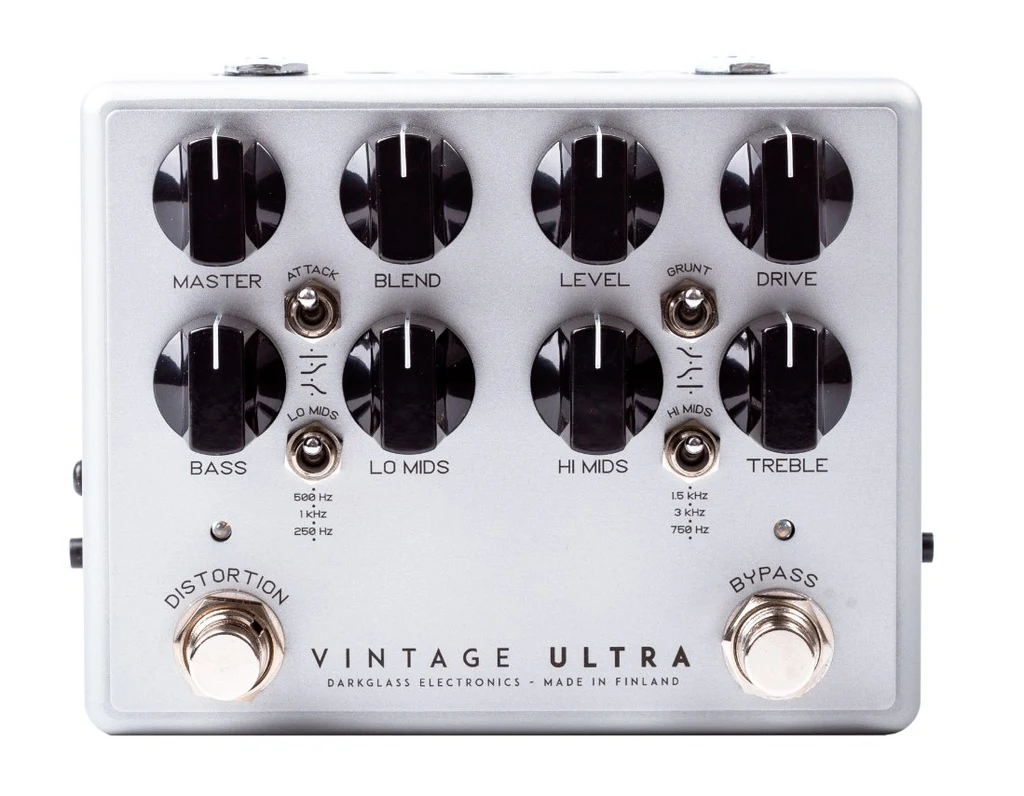 Pedal preamplificador de bajo Darkglass Vintage Ultra V2 con entrada auxiliar