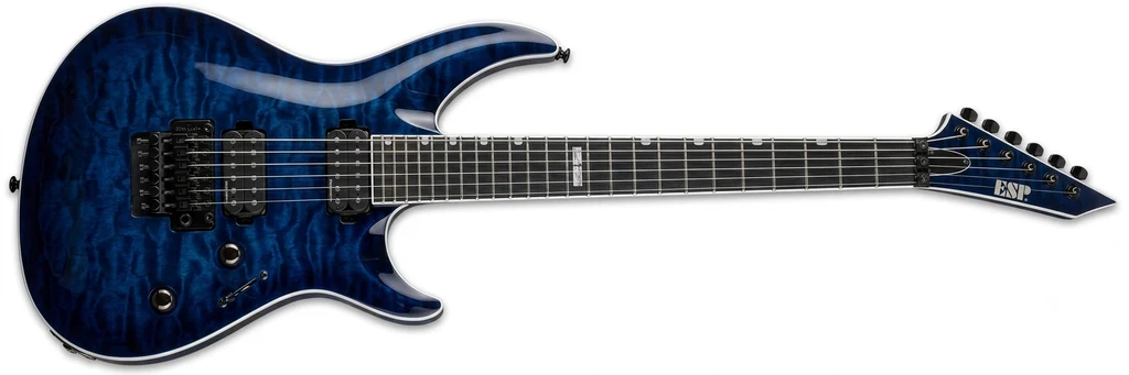 Guitarra eléctrica con cuerpo de arce flameado, azul reno - Imagen 3