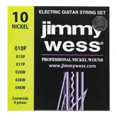 Cuerdas para guitarra eléctrica 10-46 Jimmy Wess