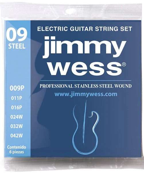Cuerda para guitarra eléctrica Jimmy Wess Pro Ace 009/0