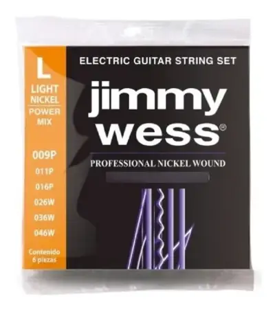 Encordado para guitarra eléctrica Jimmy Wess Power Mix