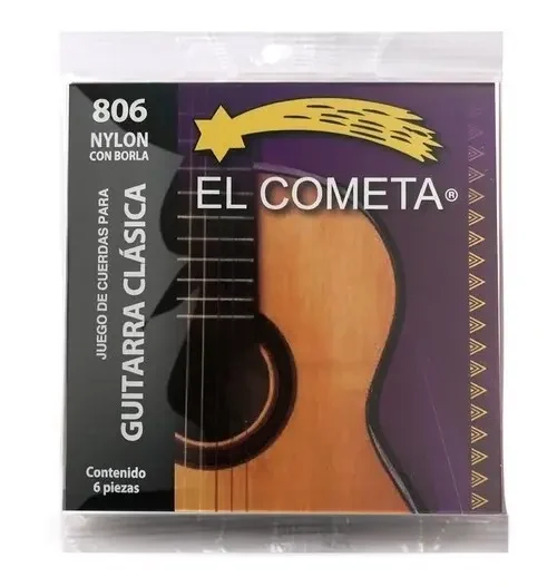 Cuerda de guitarra de nylon transparente con borla Cometa 806