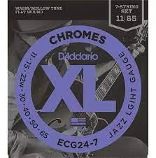 Encordadura D'Addario para guitarra de 7 cuerdas Jazz Light