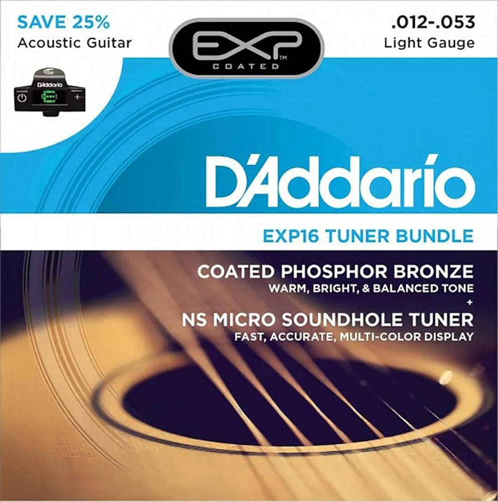 Encordadura D'Addario para guitarra acústica 012/053 EXP16