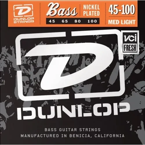 Cuerdas Dunlop DBN45100 Medium Light para Bajo Eléctrico