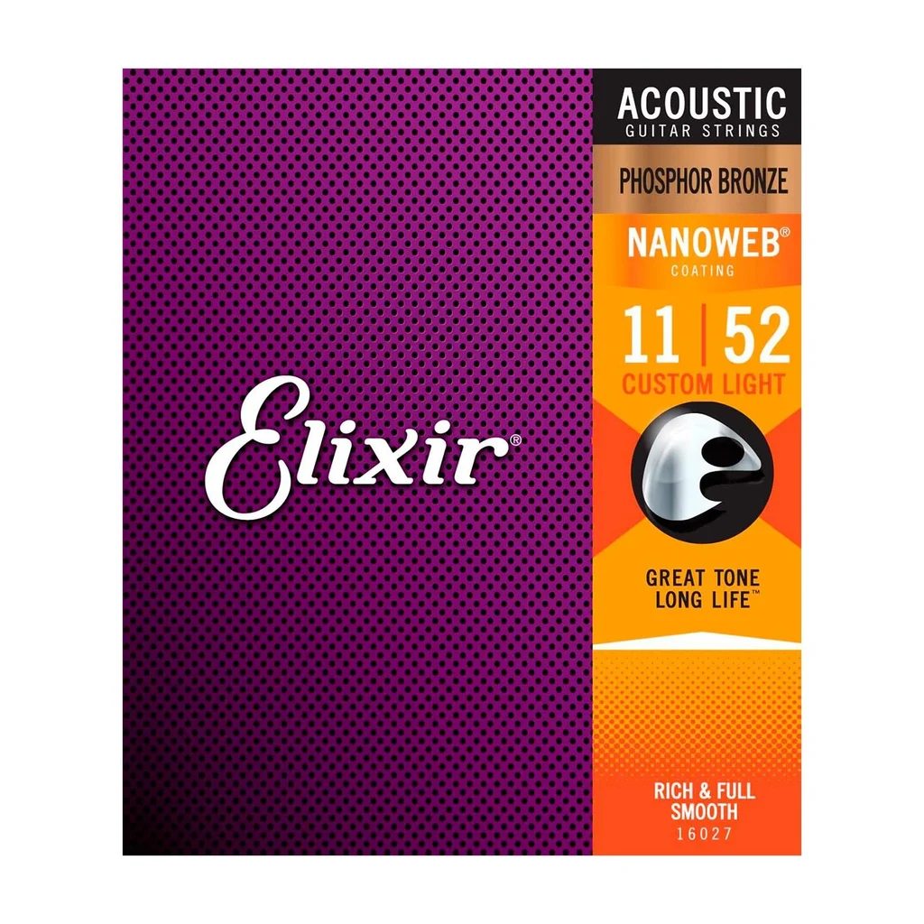 Encordadura Elixir para guitarra acústica Custom Light