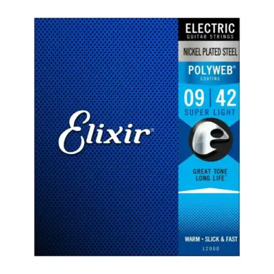 Cuerdas Elixir para guitarra eléctrica Polyweb 12000