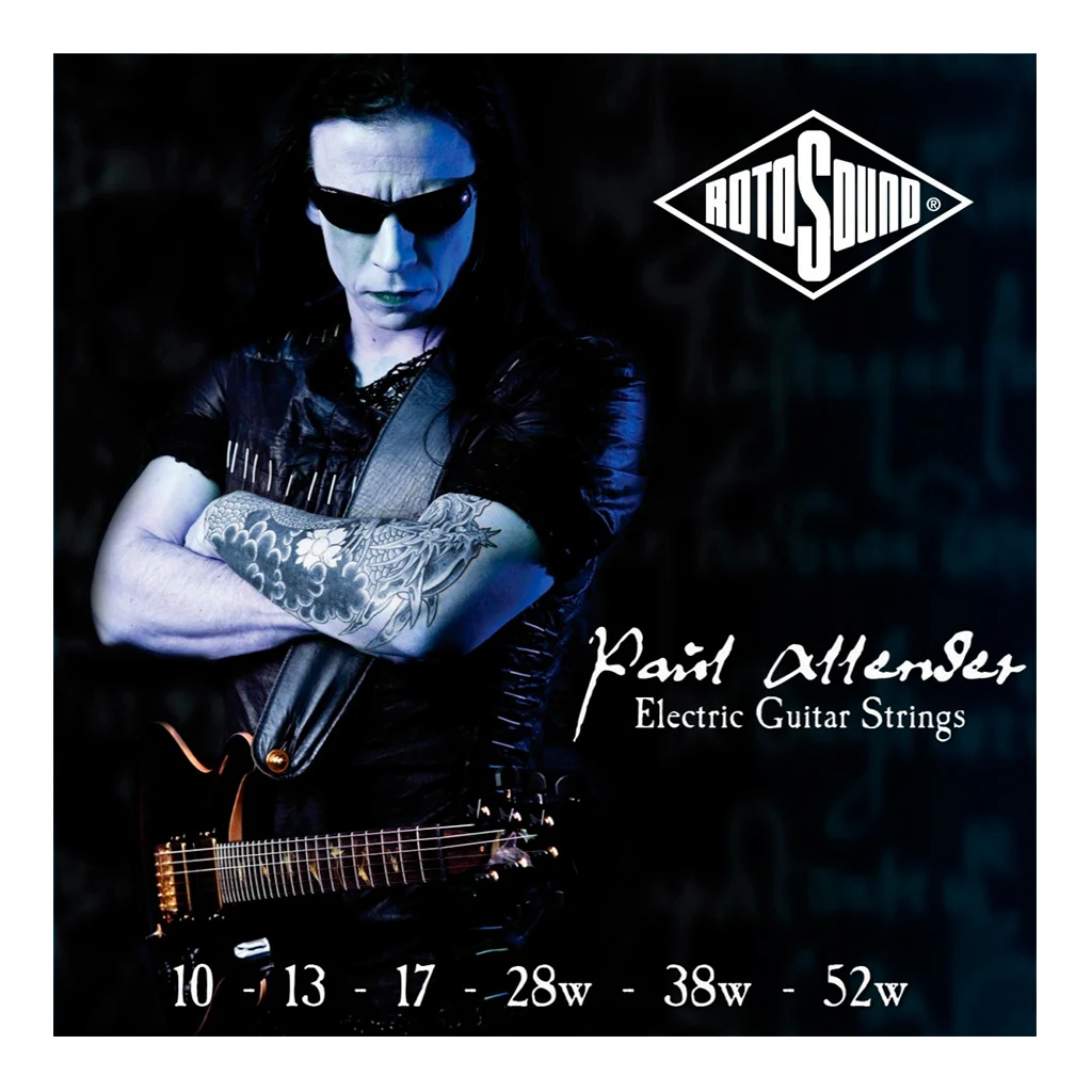 Encordadura híbrida RotoSound para guitarra eléctrica Paul Allender, 6 cuerdas, calibre medio