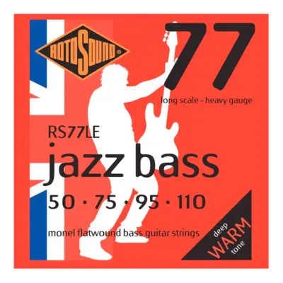 Encordadura RotoSound para bajo eléctrico Jazz Bass 77 de 4 cuerdas calibre pesado