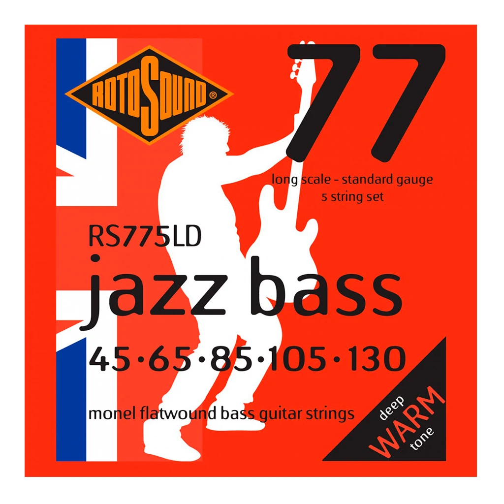 Encordadura RotoSound para Bajo Eléctrico Jazz Bass 77 de 5 Cuerdas Calibre 45-130