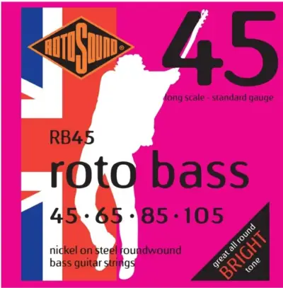 Encordadura RotoSound para Bajo Eléctrico de 4 Cuerdas Calibre 45-105