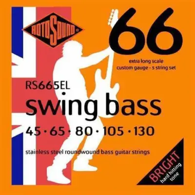 Encordadura RotoSound Swing Bass 66 para bajo eléctrico de 5 cuerdas calibre medio