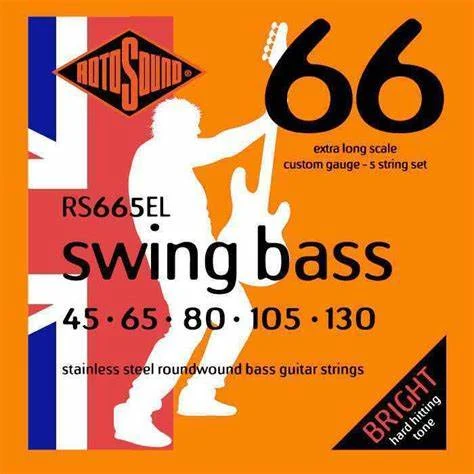 Encordadura RotoSound Swing Bass 66 para bajo eléctrico de 5 cuerdas calibre medio