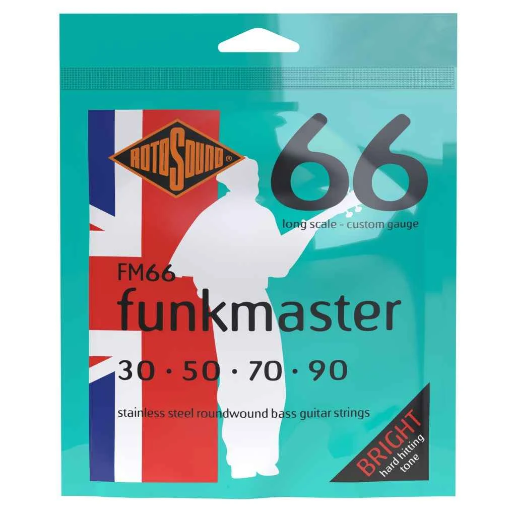 Encordadura RotoSound Swing Bass 66 Funkmaster para bajo eléctrico de 4 cuerdas