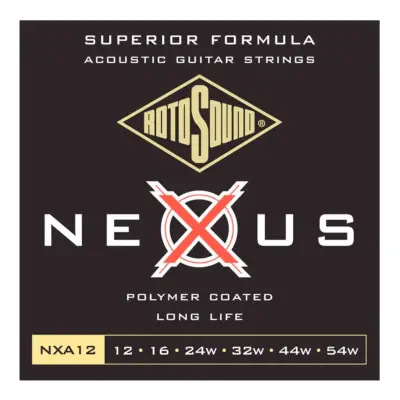 Encordadura RotoSound Nexus para guitarra acústica/electroacústica de 6 cuerdas calibre medio-ligero