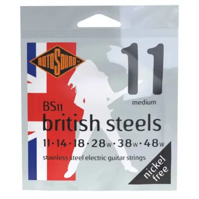 Encordadura RotoSound British Steels para guitarra eléctrica de 6 cuerdas calibre medio