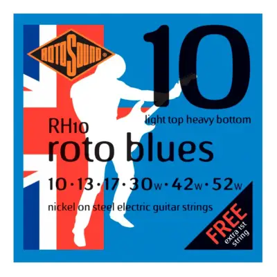 Encordadura RotoSound Roto Blues para guitarra eléctrica de 6 cuerdas calibre híbrido ligero/pesado