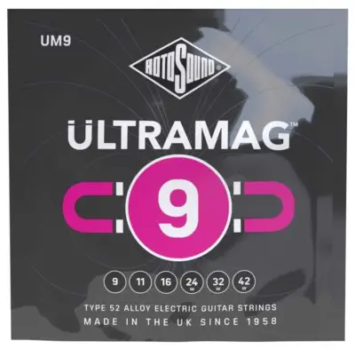 Encordadura RotoSound Ultramag para guitarra eléctrica de 6 cuerdas calibre super ligero