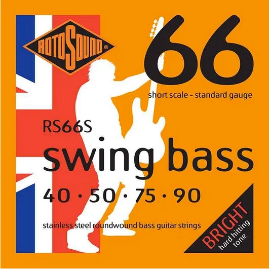 Encordadura Rotosound RS66S Swing Bass 66 para bajo eléctrico de escala corta, calibre .045–.105