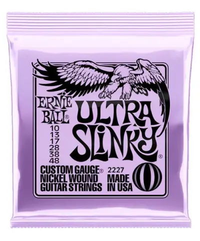 Juego de cuerdas Ernie Ball Nickel Ultra Slinky para guitarra eléctrica 10-48