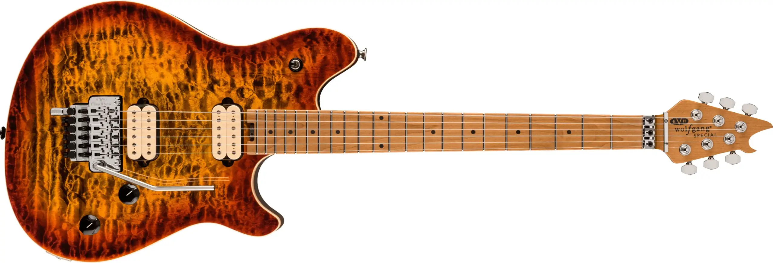 Guitarra Eléctrica EVH Wolfgang Special QM Tiger Eye Glow