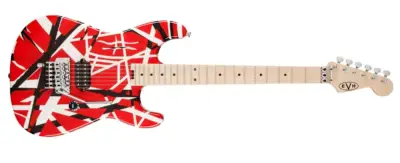 Guitarra eléctrica EVH Striped Series roja con rayas negras