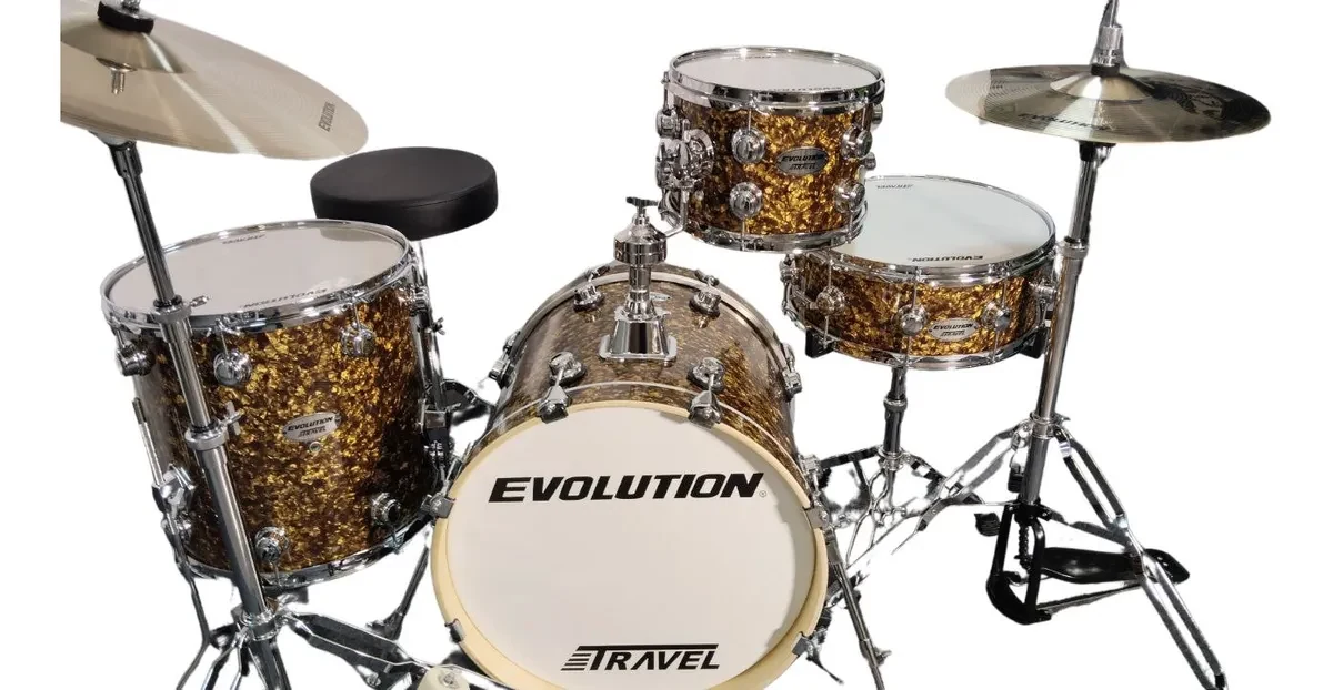 Batería Evolution Travel de Madera de Arce Color Marrón Perlato - Imagen 2