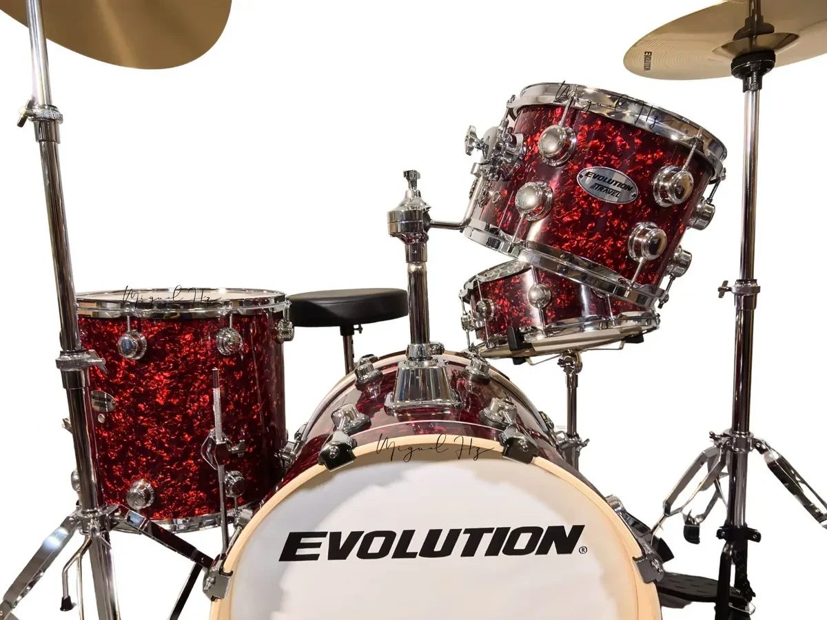 Batería Evolution Travel de Madera de Arce Color Rojo Perlados - Imagen 4