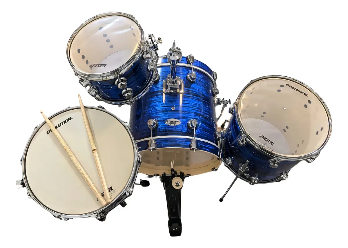 Batería Evolution Travel de Madera de Arce Color Strata Blue - Imagen 3