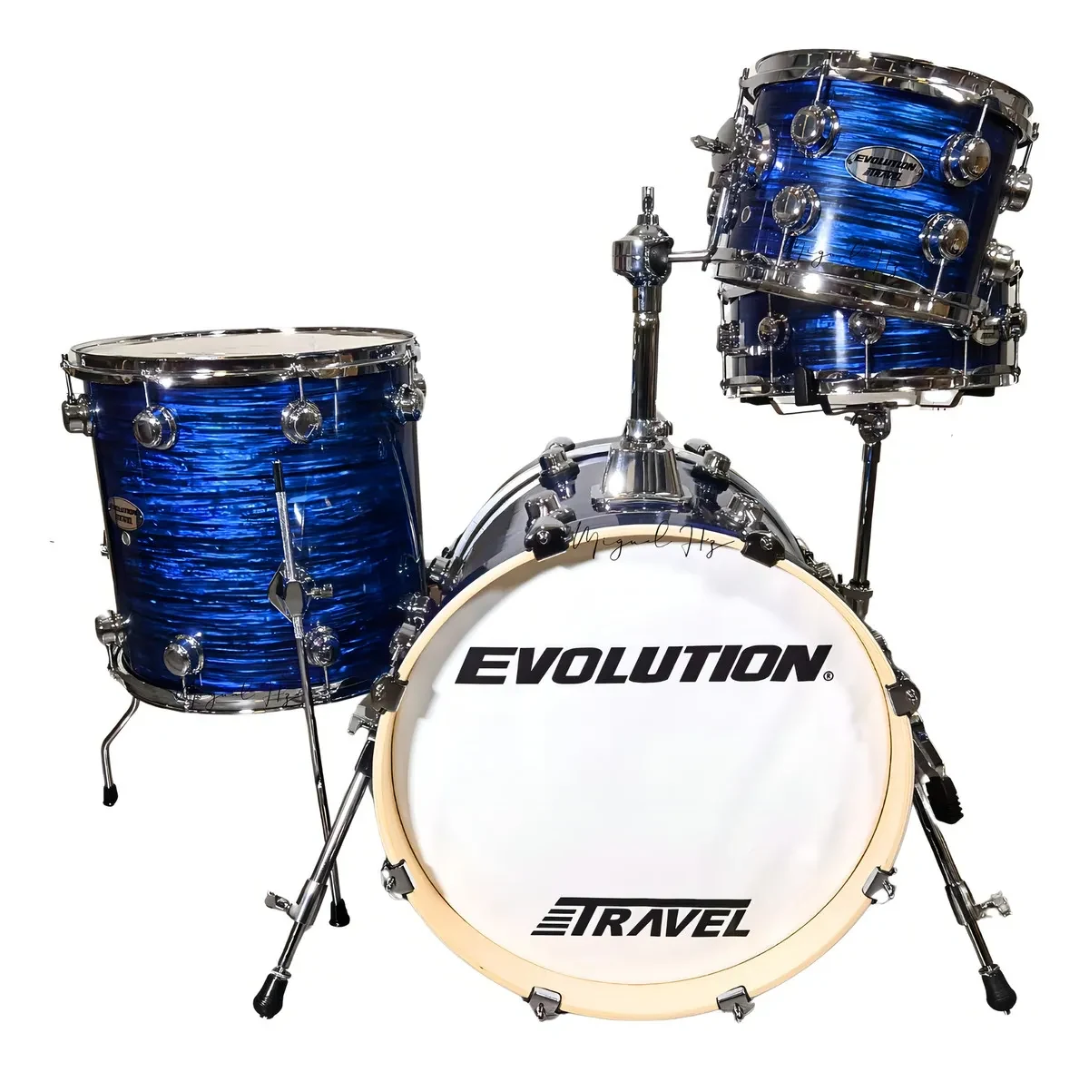Batería Evolution Travel de Madera de Arce Color Strata Blue - Imagen 4