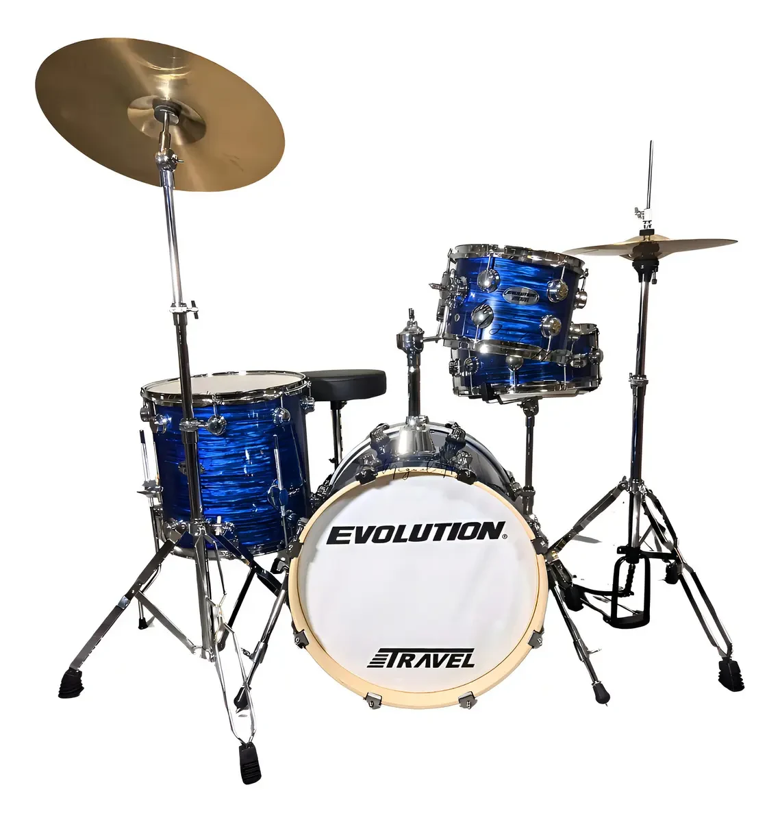 Batería Evolution Travel de Madera de Arce Color Strata Blue - Imagen 8