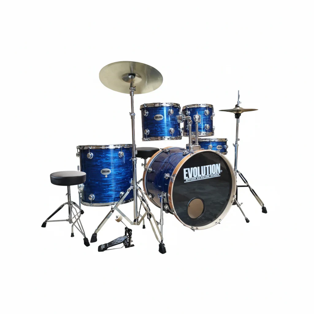 Batería Nitro X Factor 5 Piezas 10" 12" 14" 16" 22" (Aros de Madera 22") Color Strata Blue