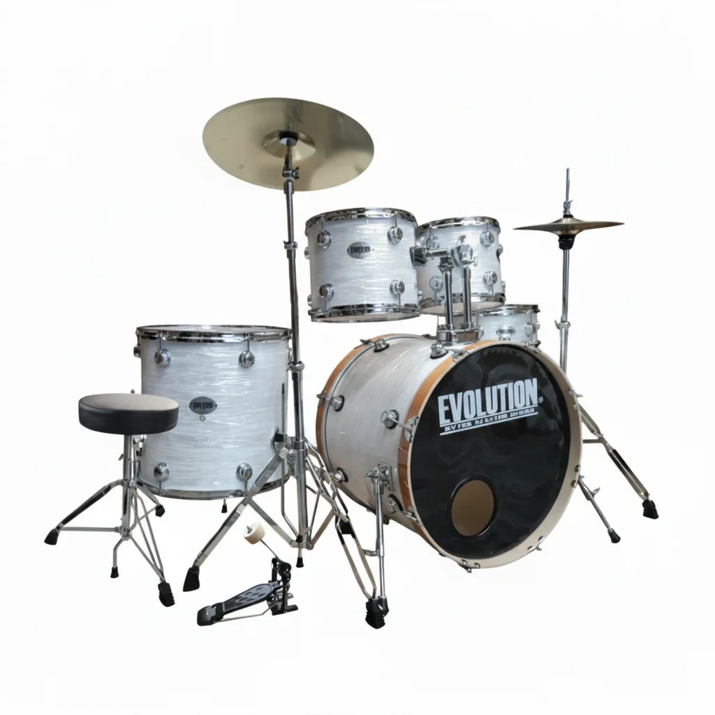 Batería Evolution Nytro X Factor 5 Piezas 10" 12" 14" 16" 22" Color Strata White