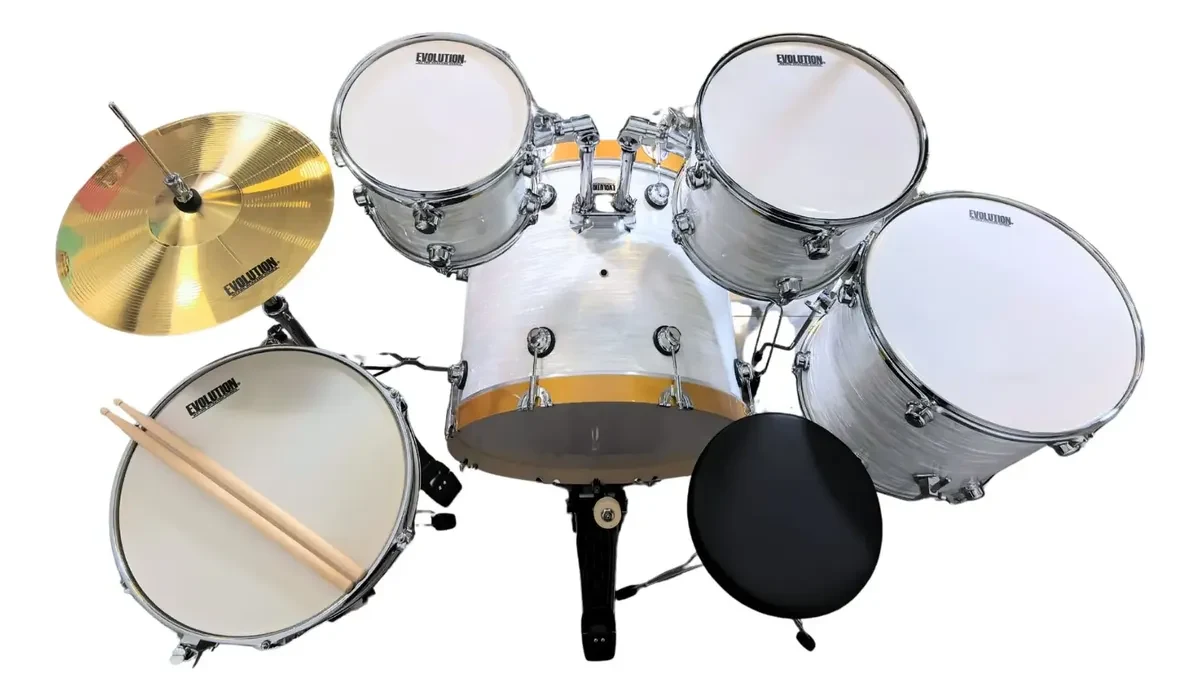 Batería Evolution Nytro X Factor 5 Piezas 10" 12" 14" 16" 22" Color Strata White - Imagen 3